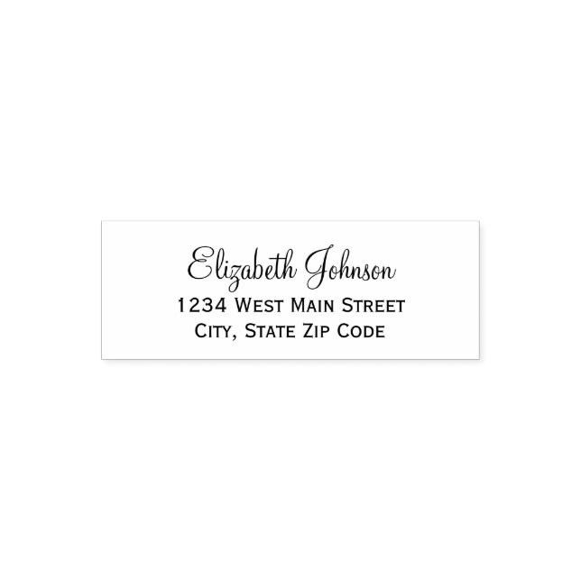 Simple Return Address Label Self-inking Stamp (Design)