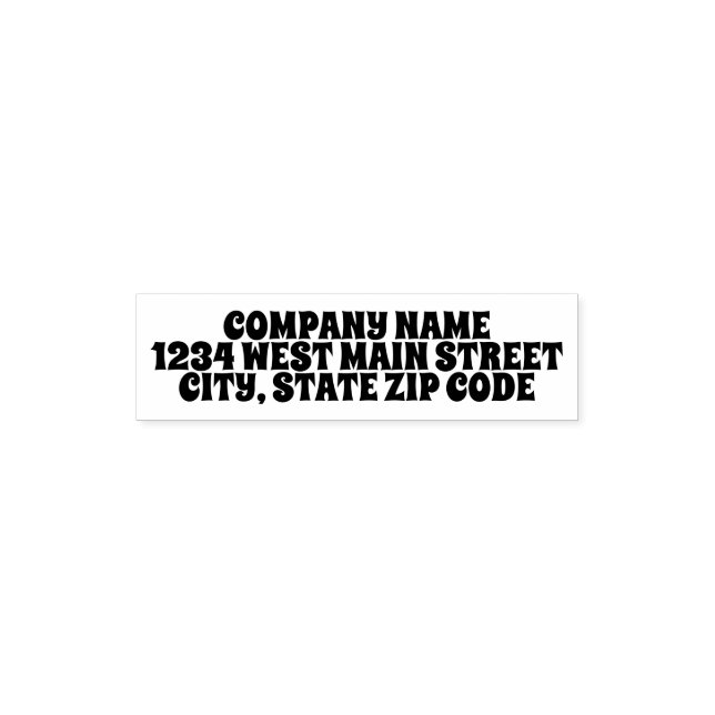 Simple Return Address Label Self-inking Stamp (Design)
