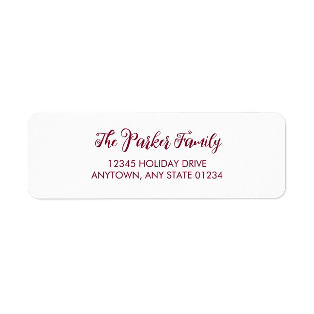 Simple Return Address Labels (Front)