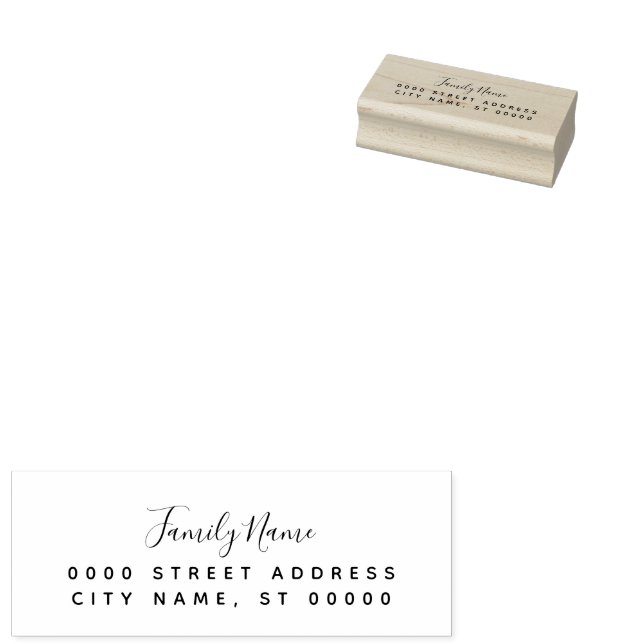 Simple Return Address Rubber Stamp (Stamped)