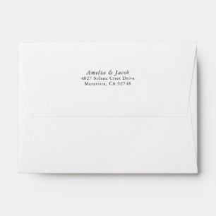 Simple Return Address Wedding Envelope