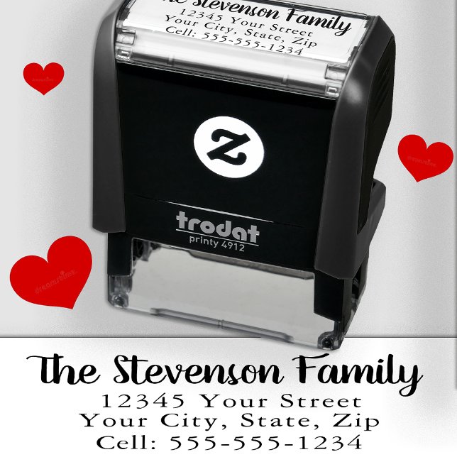 Simple Return Address with Cell Number Self-inking Stamp (Creator Uploaded)