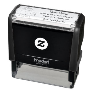 Simple Return Address with Cell Number Self-inking Stamp