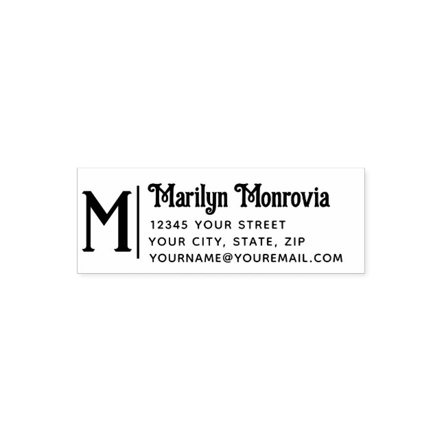 Simple Return Address with Email Self-inking Stamp (Design)