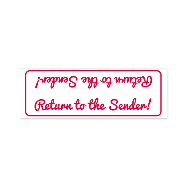 Simple "Return to the Sender!" Rubber Stamp (Design)