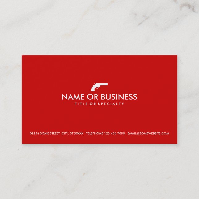 simple revolver business card (Front)