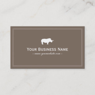 Simple Rhino Plain Business card