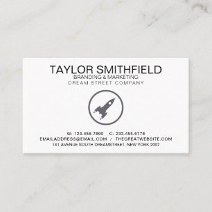 Simple Rocket Moderne Carte de visite Professionne