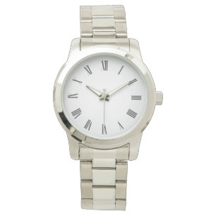 Simple Roman Numeral Stainless Steel Watch