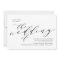 Simple Romance Calligraphy Wedding Invitation