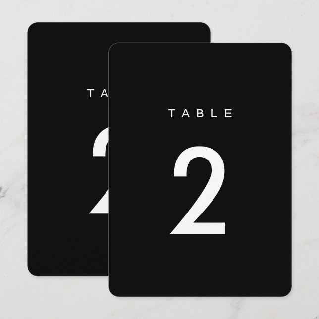 Simple Romance Calligraphy Wedding Table Numbers (Front/Back)