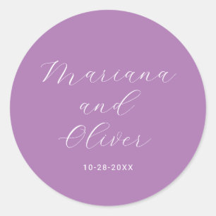 Simple Romantic Calligraphy Lavender Envelope Seal