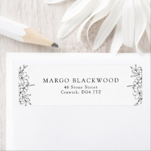 Simple Romantic Cherry Blossom Return Address
