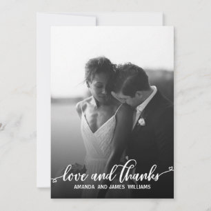 SIMPLE ROMANTIC Photo WEDDING THANK YOU HEARTS