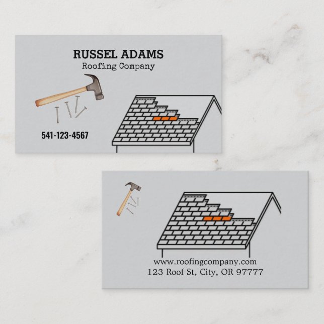 Simple Roofing Business Card (Front/Back)