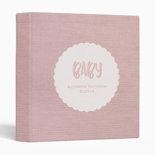 Simple rose Baby Book Baby Records Classeur