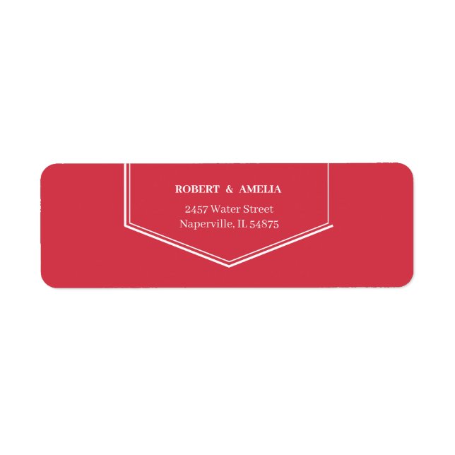 Simple Rose Customized Return Address (Front)