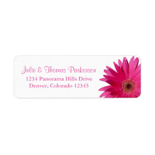 Simple rose Gerbera Daisy Mariage Adresse de retou