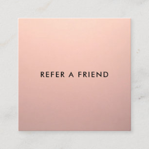 Simple Rose Gold Customer Referral Card