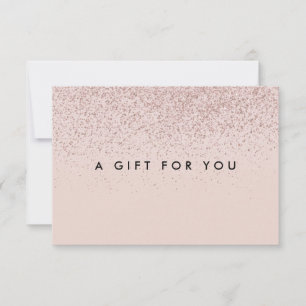 Simple Rose Gold Glitter Gift Certificate