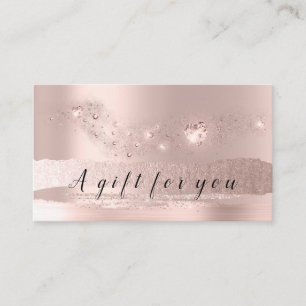 Simple Rose Gold Heart Gift Certificate Beauty VIP