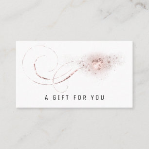 Simple Rose Gold Heart Gift Certificate Lashes MUA