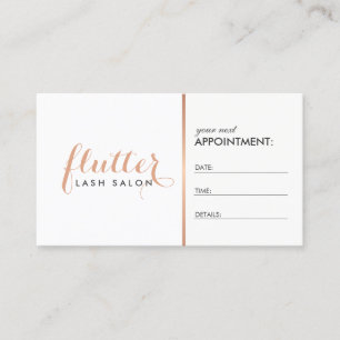 Simple Rose Gold Lash Salon Logo Appointment