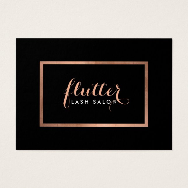 Simple Rose Gold Lash Salon Logo Black Aftercare (Devant)