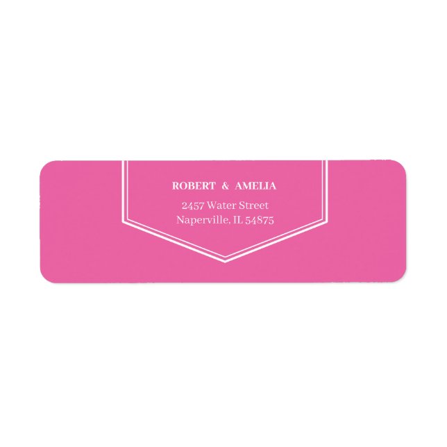 Simple Rose Personalized Return Address (Front)