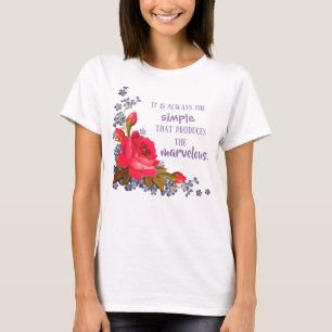 Simple Rose Women's Basic T-Shirt