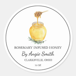 Simple Rosemary Infused Honey Label