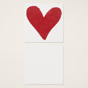 Simple, rouge, cartes de note du coeur 05