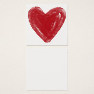 Simple, rouge, cartes de note du coeur 12