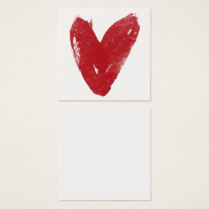 Simple, rouge, cartes de note petites du coeur 7
