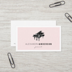 Simple rougissent le carte de visite vintage rose