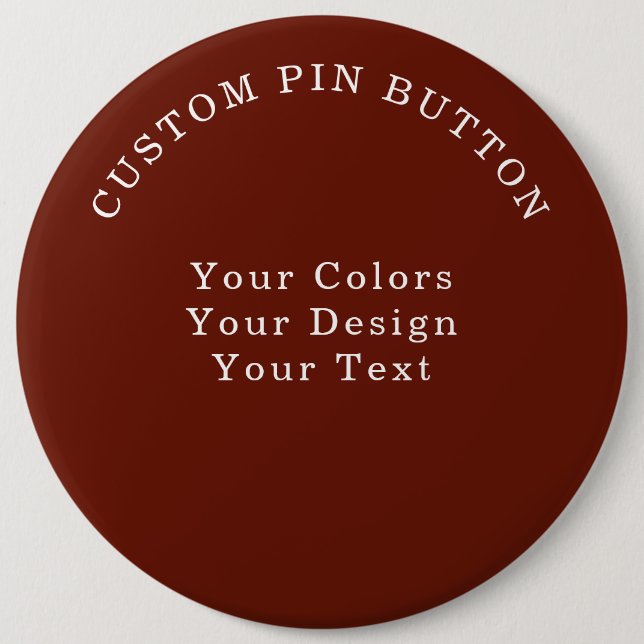 Simple Round 6 inch Pin/ Button (Front)