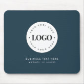 Simple Round Business Logo & Text Company Custom Mouse Pad (Front)