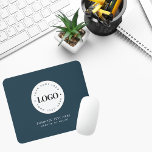 Simple Round Business Logo & Text Company Custom Mouse Pad<br><div class="desc">This modern,  professional mouse pad,  featuring custom logo would be great for your business/promotional needs. Easily add the desired logo by clicking on the "personalize" option.</div>