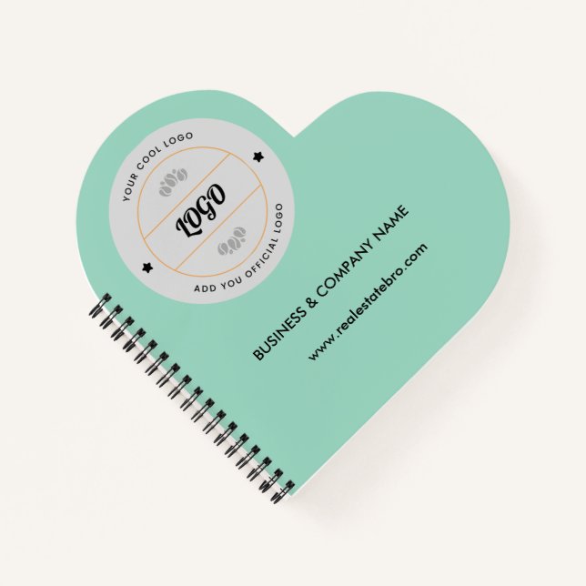 Simple Round Business Logo & Text Company Custom Notebook (Front)