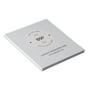 Simple Round Business Logo & Text Company Custom Notepad
