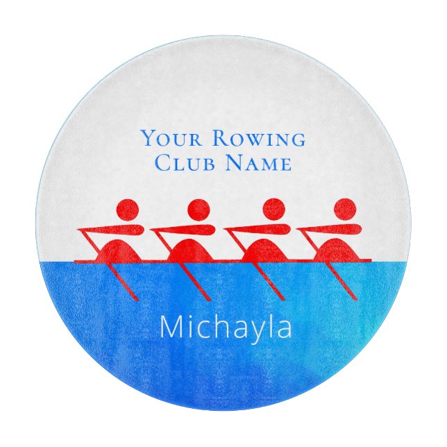 Simple Rowing Club Crew  Cutting Board (Front)