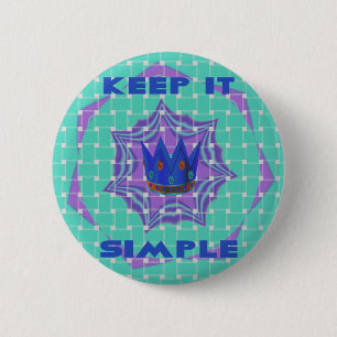 Simple Royal 2 Inch Round Button