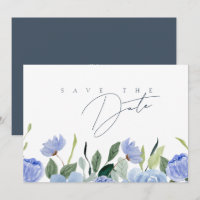 Simple Royal Blue Opulence Wildflowers Wedding