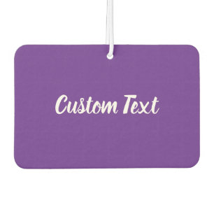 Simple Royal Purple and White Script Text Template Air Freshener