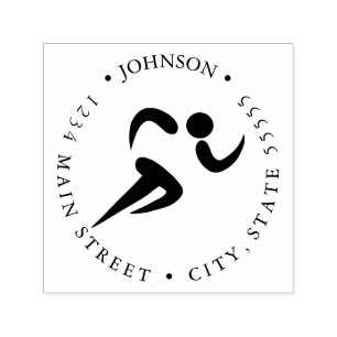 Simple Running Icon Return Label Self-inking Stamp