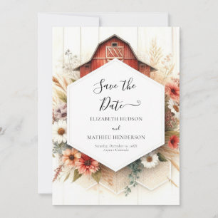 Simple Rustic Barnyard Wedding Save The Date