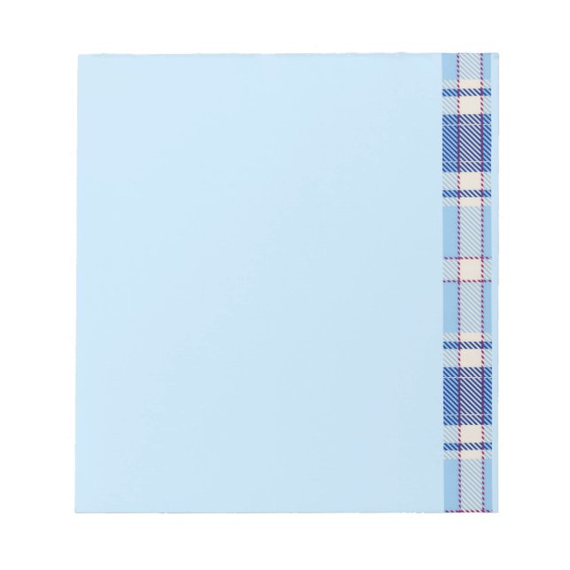 Simple Rustic  Blue Style Chake  Notepad (Front)