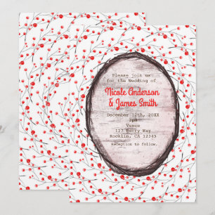 Simple Rustic Country Holiday Invitations de maria