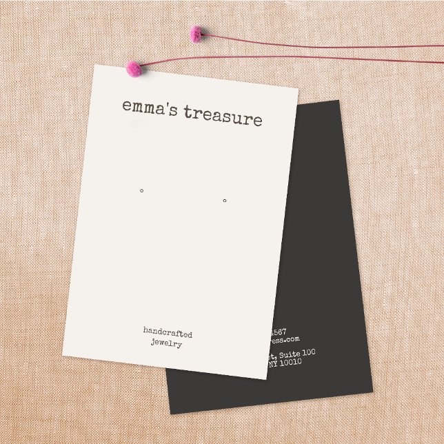 Simple Rustic Earring Display Card (Creator Uploaded)
