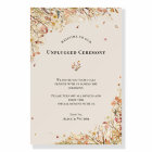 Simple Rustic Fall Beige Unplugged Ceremony Sign